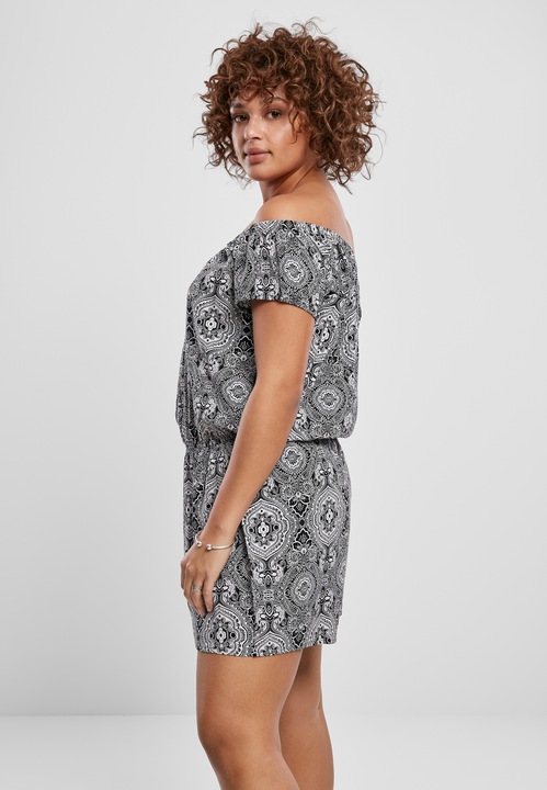 Actual product image Urban Classics Ladies AOP Off Shoulder Short Jumpsuit (4XL)