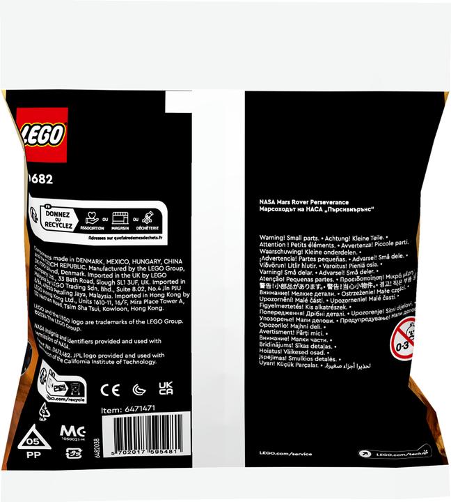 Actual product image LEGO NASA Mars Rover Perseverance (30682, LEGO Technic)