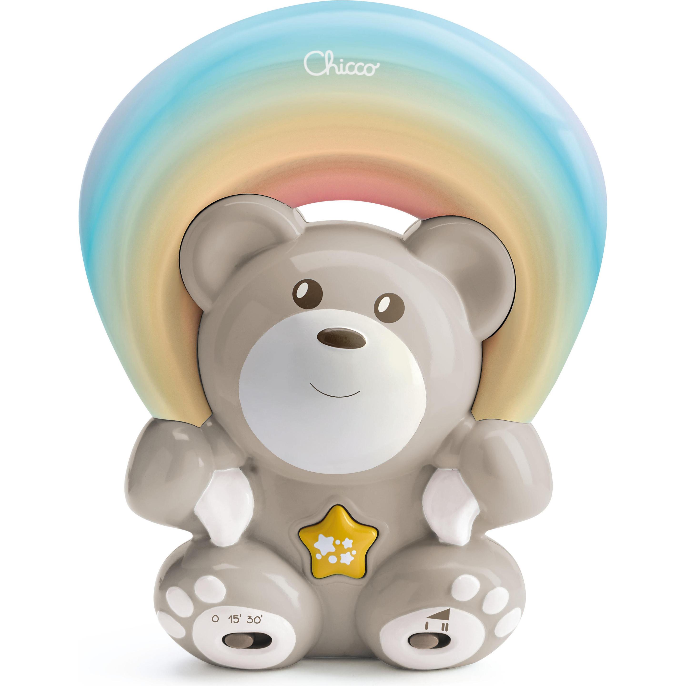 Chicco Beige Nachtlicht, Regenbogenprojektor Bär