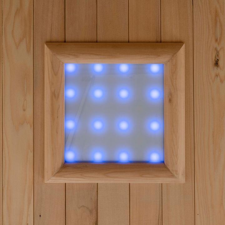 Actual product image Home Deluxe Infrared cabin IKENNA L - 153x110cm for 3 persons - Infrared cabin with 2400 Watt