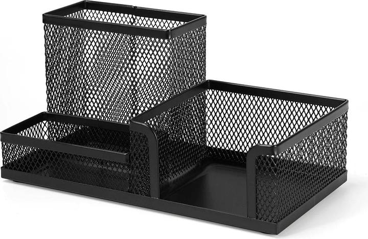 Immagine prodotto Alopini Mesh Schreibtisch Organizer Metall Büro Aufbewahrungsbox mit Fach Briefpapierhalter Bürobedarf