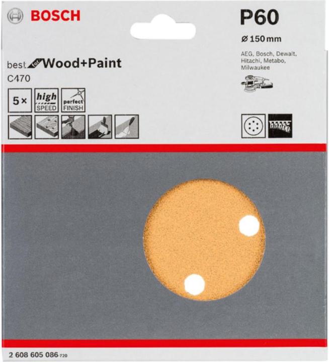 Produktbild Bosch Professional Zubehör Exzenterschleifpapier mit Klet (60)