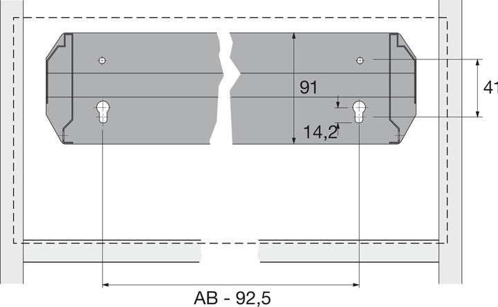 Produktbild Hettich Stufenlos breitenverstellbare Hängeregistratur-Rahmen für Schrankwände (1 Stk.)
