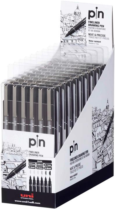 Actual product image Uni-ball PIN-200 (Black, 6 x)