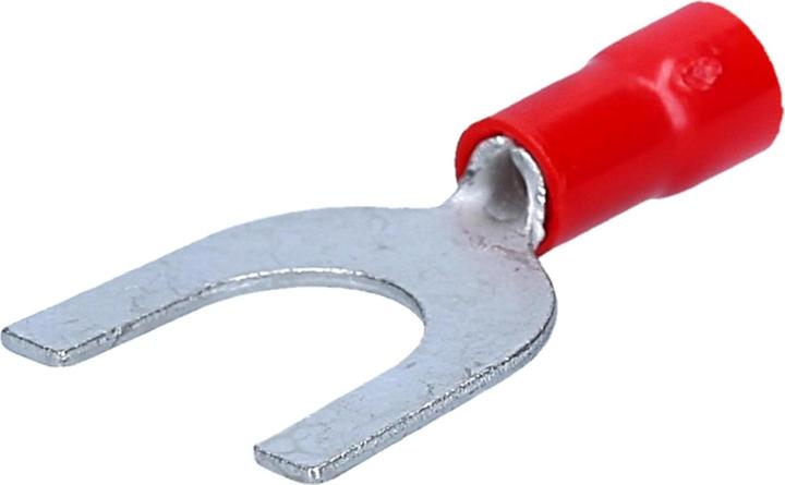 Immagine prodotto Kalitec 10 capicorda GKSRU5 capicorda a forcella 0,5-1,5mm² I rosso parzialmente isolato I collare in PVC