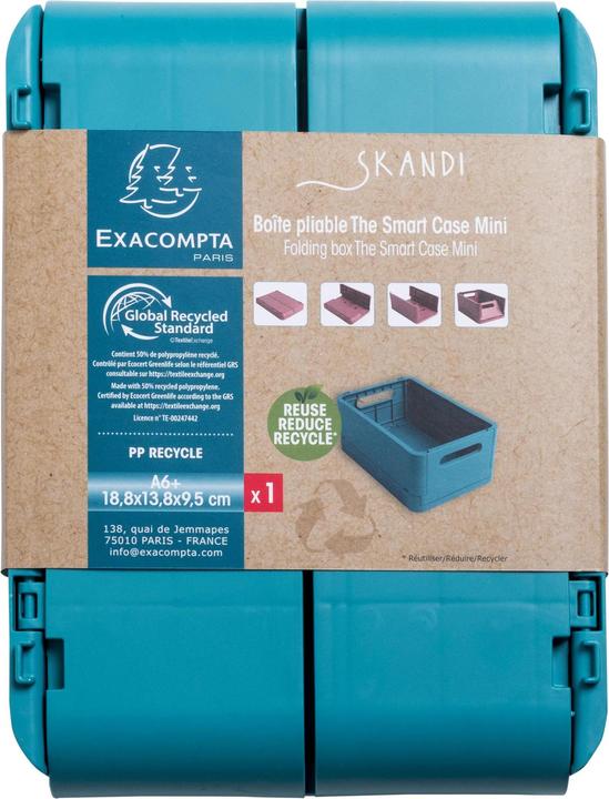 Actual product image Exacompta Boîte pliable The Smart Case mini Skandi - Bleu Pacifique