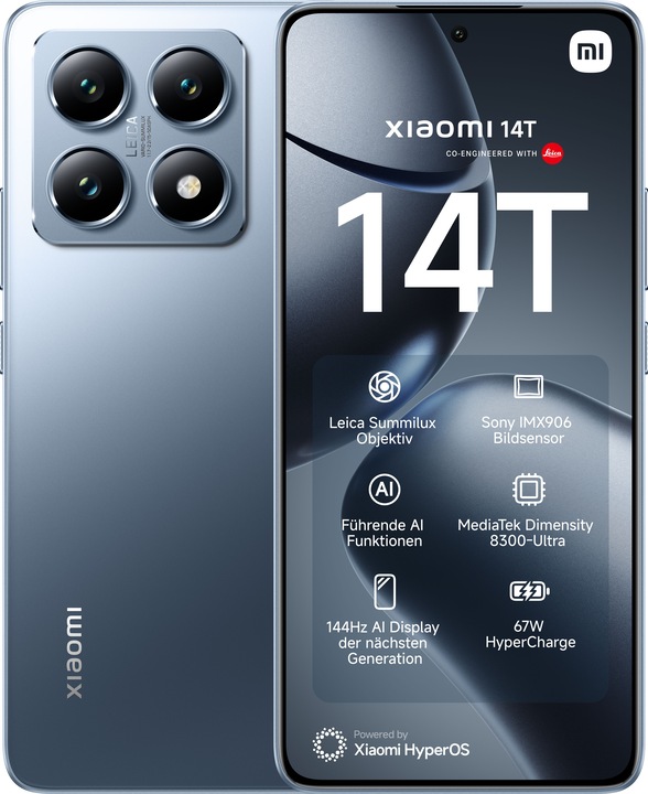 Produktbild Xiaomi 14T + Curved Gaming Monitor 30" Launch Bundle (256 GB, Titan Blue, 6.67", Dual SIM, 50 Mpx, 5G)