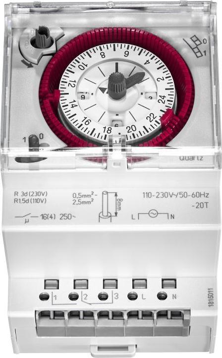 Produktbild Elbro REG-Schaltuhr talento 211 1-0-Uhr plombierbar mit Steckklemmen