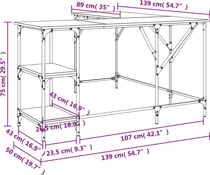 Actual product image VidaXL Iev (139 x 139 x 75 cm)