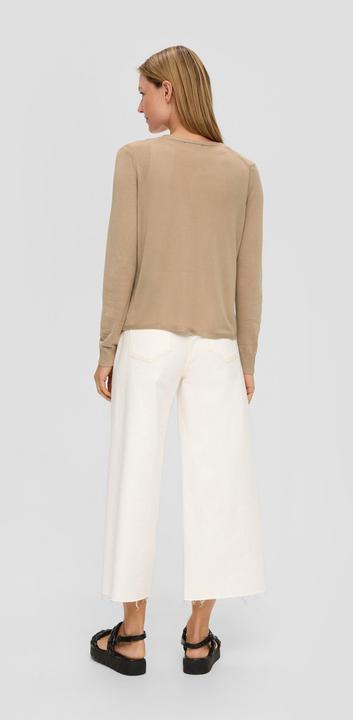 Produktbild s.Oliver Strickjacke Strickjacke aus Viskose-Stretch mit Rippbündchen (46)