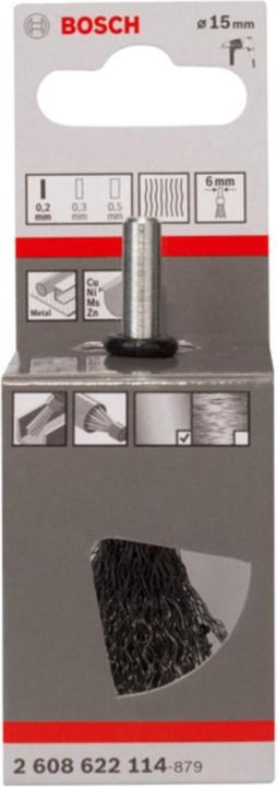 Produktbild Bosch Professional Zubehör PRO Metal clean Topfbürste, gerader Schaft, 15 x 0,2 mm