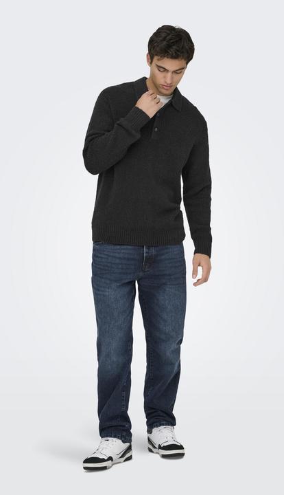 Actual product image Only & Sons Onsdale Rlx Ls Polo Knit Noos (XXL)