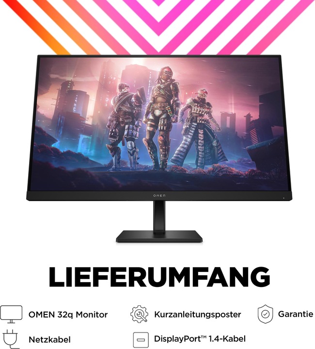 Actual product image HP Omen 32q (2560 x 1440 pixels, 31.50")