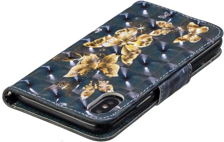 Image du produit Cover-Discount Housse de téléphone portable en cuir à effet scintillant (Apple iPhone X, Apple iPhone XS)