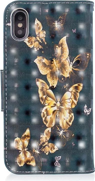 Image du produit Cover-Discount Housse de téléphone portable en cuir à effet scintillant (Apple iPhone X, Apple iPhone XS)