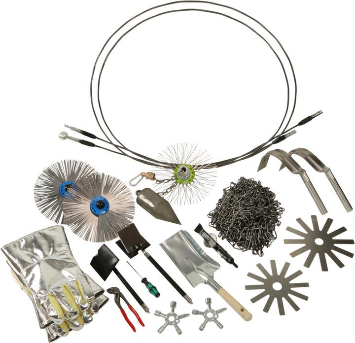 Dönges Chimney sweep set DIN 14800, without box, 20 m chain for box size 1