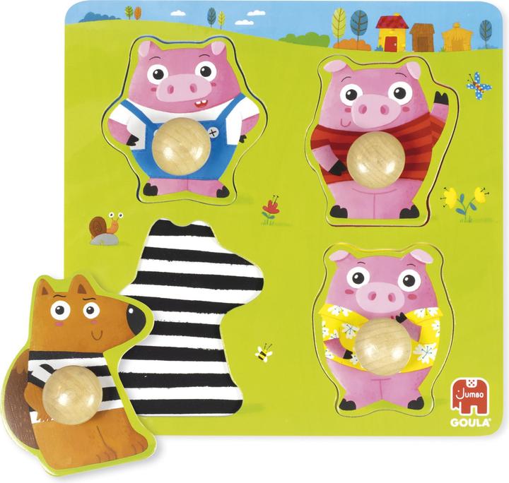 Produktbild Goula Kinder Puzzle aus Holz Three Little Pigs (11 Teile)