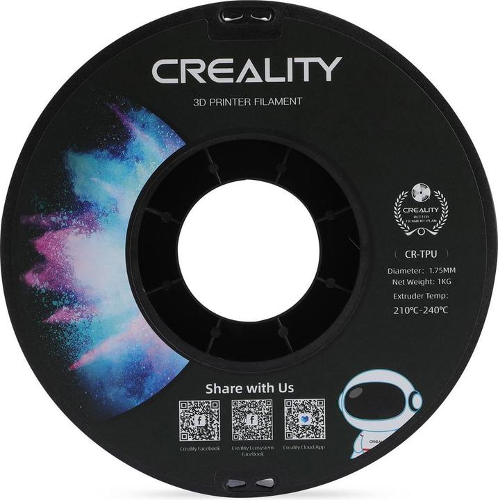 Produktbild Creality CR-TPU (TPU, 1.75 mm, 1000 g, Schwarz)