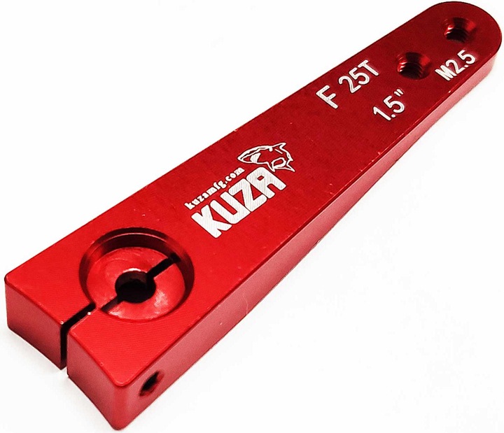 Produktbild Kuza Servohebel 1-Arm Futaba 25T 38/32mm 1.5" M2,5 Heavy Duty V2 Aluminium