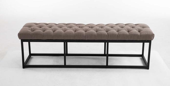 Actual product image Swisshandel24 Bench Amun fabric B150, taupe (150 cm)
