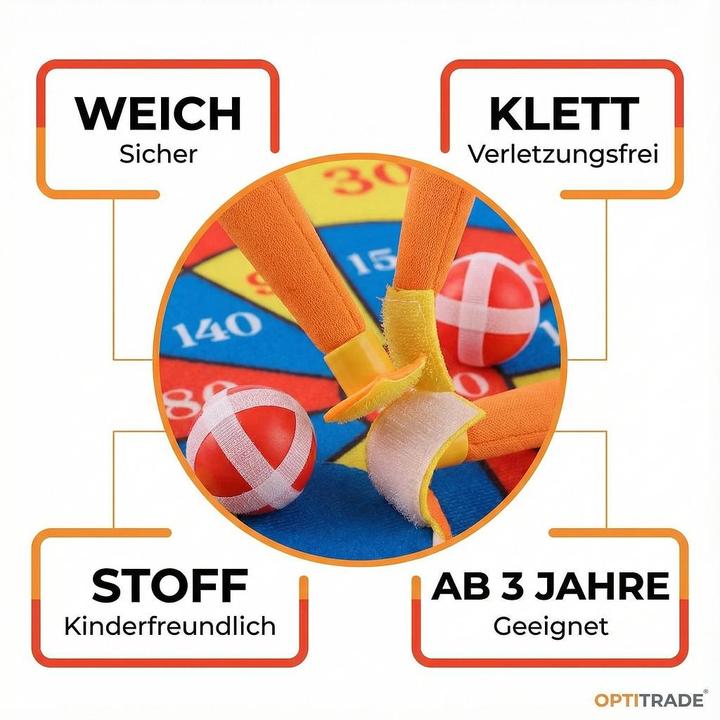 Actual product image Eddy Toys Dartboard with velcro balls and darts