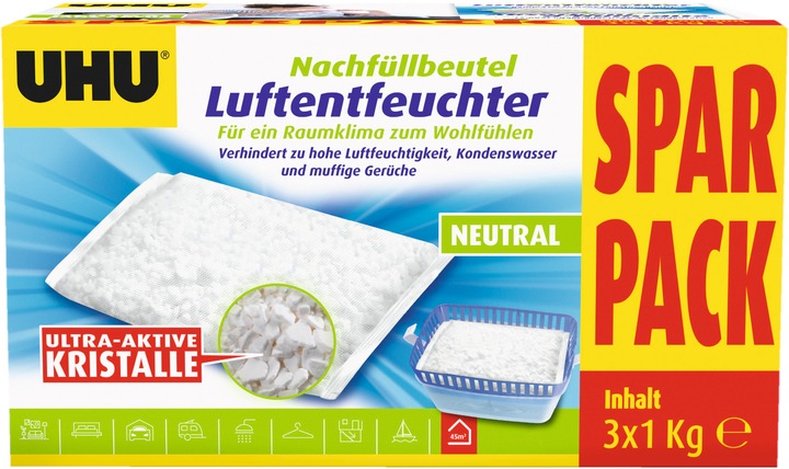Immagine prodotto UHU Sacco di ricarica per deumidificatore 3x 1 kg (3 x)