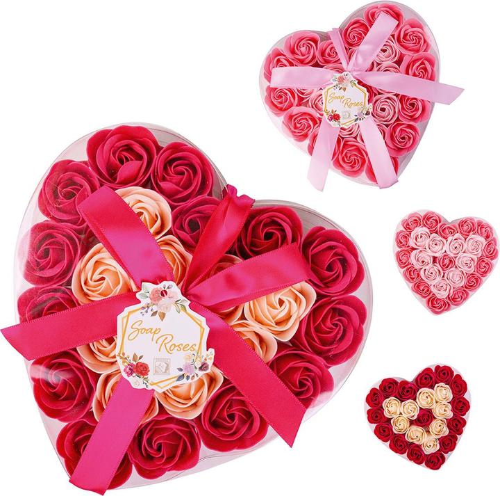 Actual product image Accentra Bath roses in heart gift box
