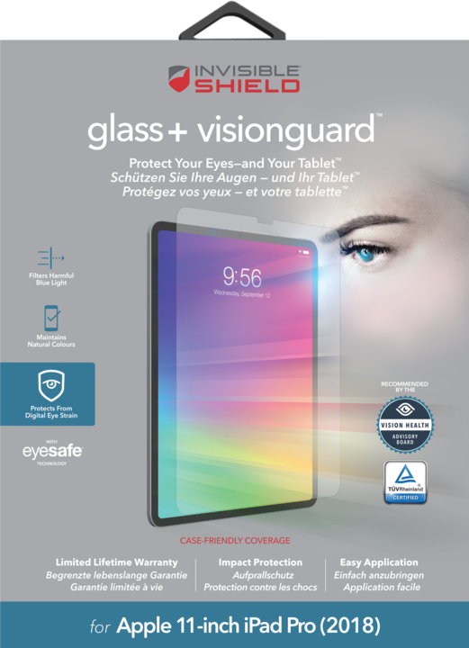 Immagine prodotto InvisibleShield Vetro+ Visionguard (1 Pezzo/i, iPad Pro 11 2018 (1. Gen), iPad Pro 11 2020 (2. Gen))