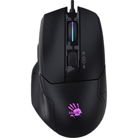 A4Tech Bloody W70 Max Activated, RGB podsvícená herní myš, 12000 DPI, USB, černá (Kabelgebunden), Maus, Schwarz