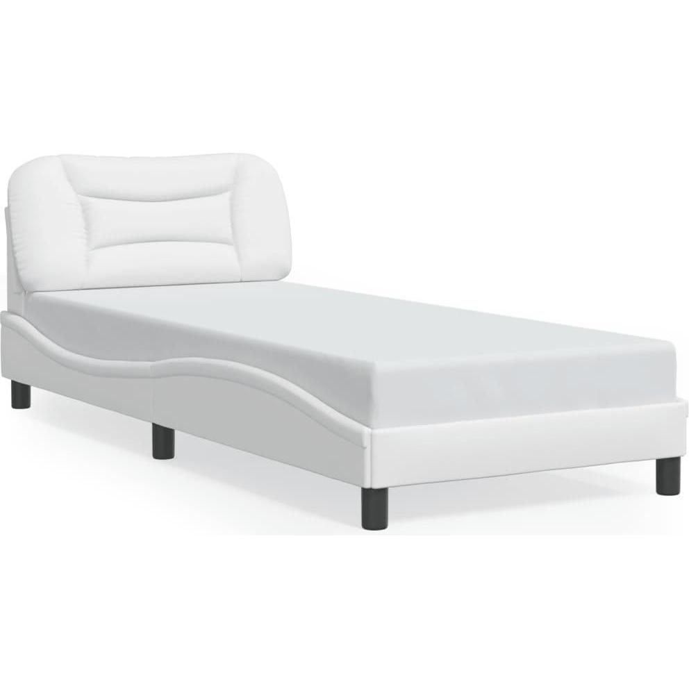 VidaXL, Bett, Bettgestell mit LED Kunstleder (90 x 200 cm)