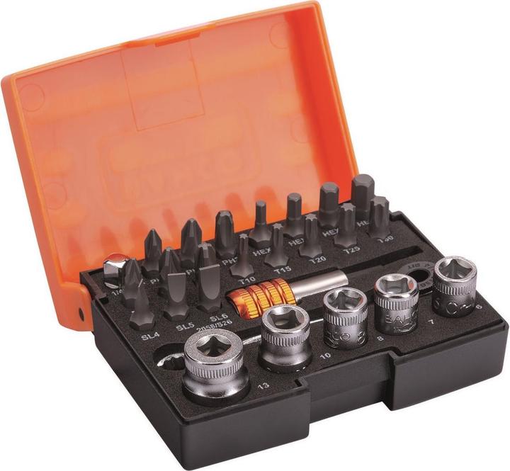 Actual product image Bahco Bit socket spanner set with ratchet 1/4" (5 mm)