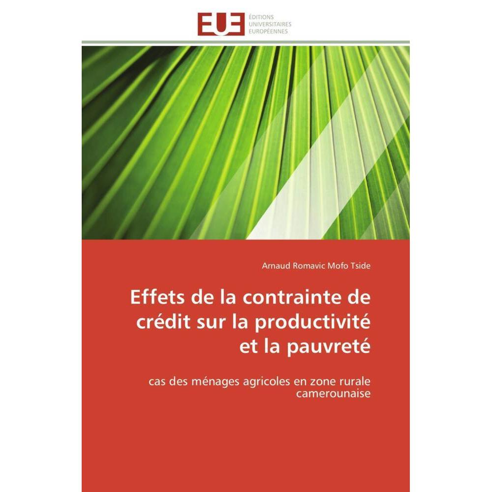 Effets de la contrainte de crédit sur la productivité et la pauvreté, Fachbücher
