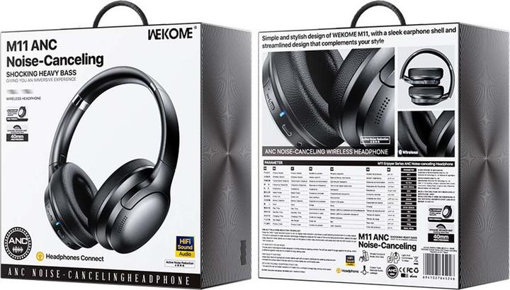 Actual product image Wekome Bluetooth V5.3 ANC wireless on-ear headphones (ANC, 8 h, Wireless)