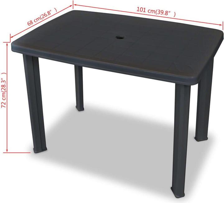 Produktbild vidaXL Gartentisch (101 x 68 x 72 cm)