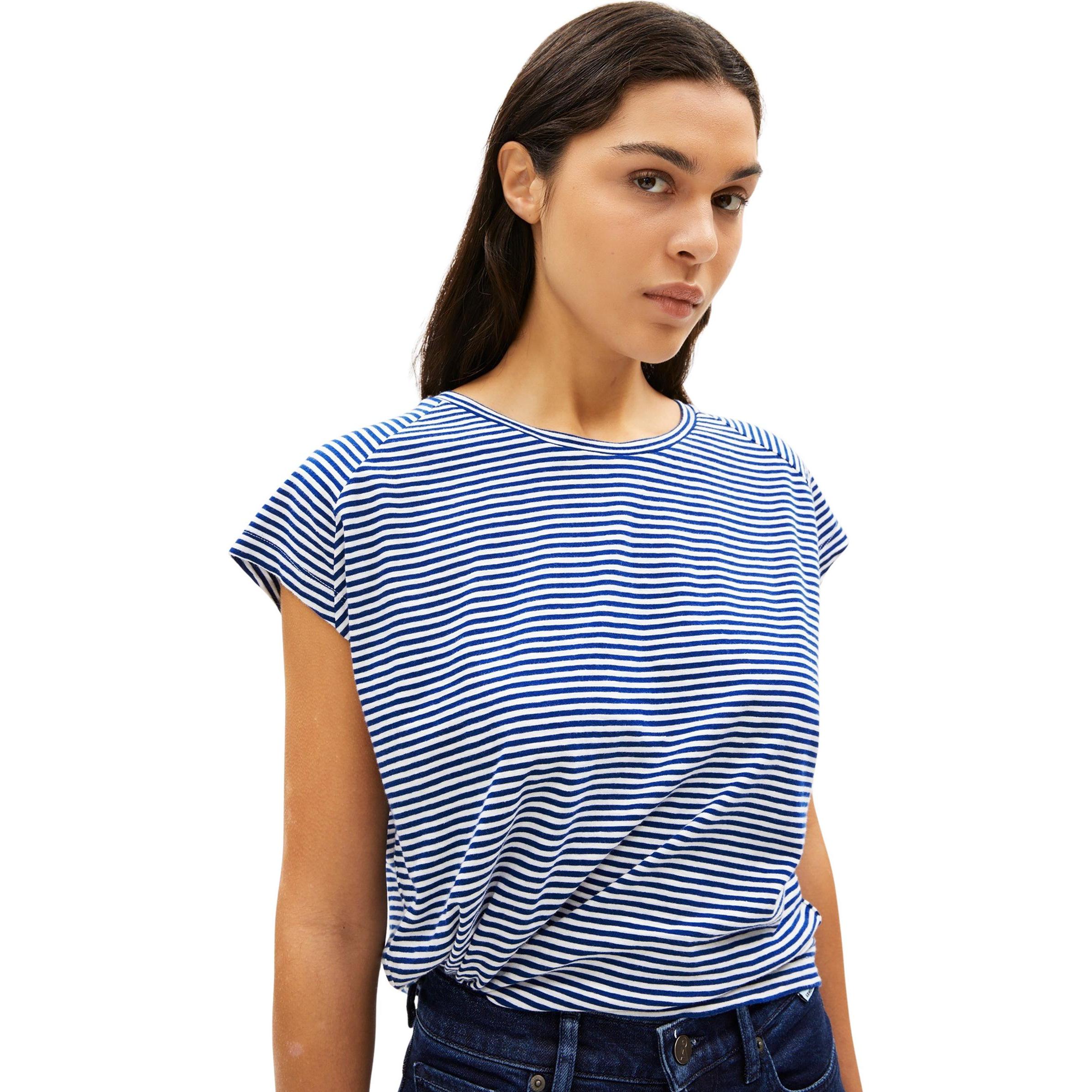 Thumbnail - Armedangels, Damen, Shirt, Women's Ofeliaa Lovely Stripes, Blau, (XS)