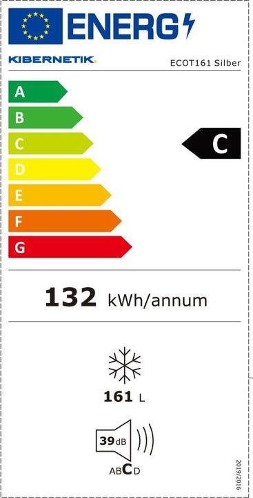 Etichetta energetica Kibernetik ECOT161 Congelatore No Frost (Struttura autonoma, 161 l)