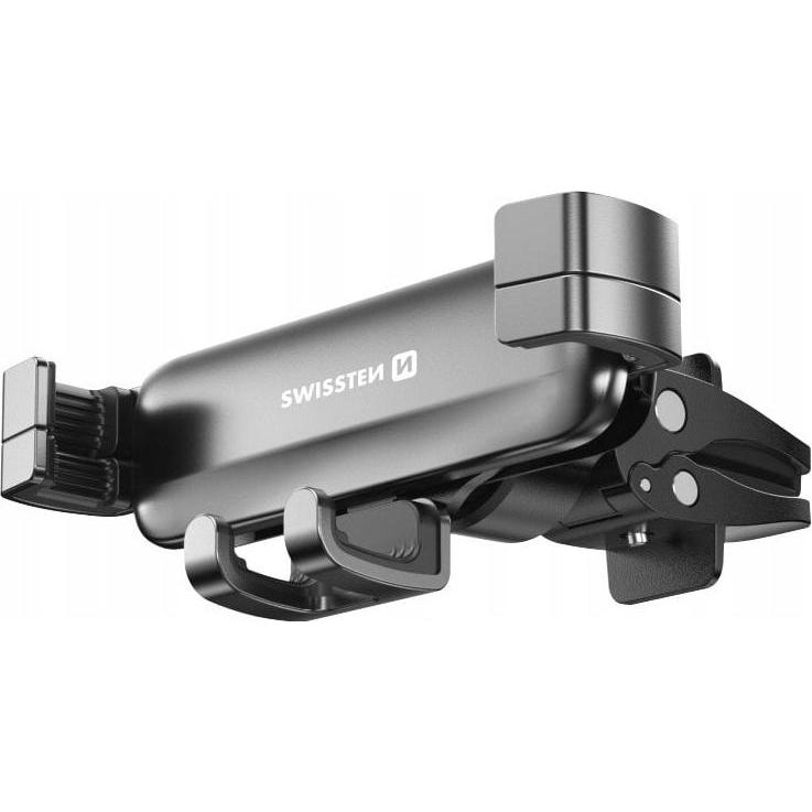 Swissten Gravity Car Holder To Air-Vent S-Grip G3-AV4, Supporto per smartphone, Nero