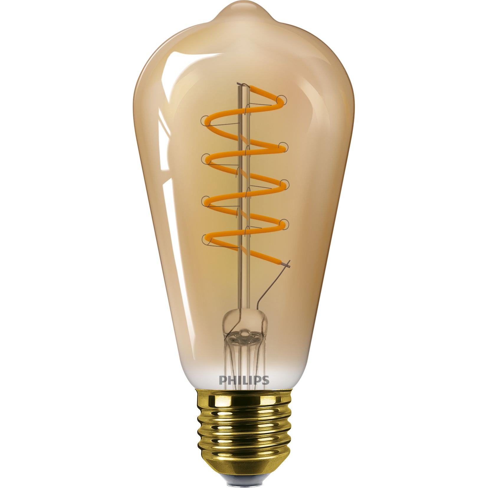 Philips Professional, Leuchtmittel, Lampe MASTER VLE LEDBulb D 4-25W E27 ST64 GOLD SP G (E27, 4 W, 250 lm, 1 x, E)