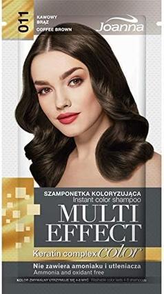 Joanna Multi Effect Keratin Complex Color Instant Color Shampoo 011 Coffee Brown 35G (Flüssiges Shampoo)