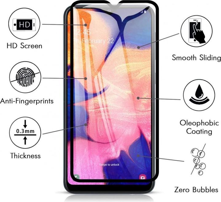 Actual product image Screenguard Samsung Galaxy A10 Full Screen Protective Glass Film 2.5D 9H (1 pcs., Samsung Galaxy A10)