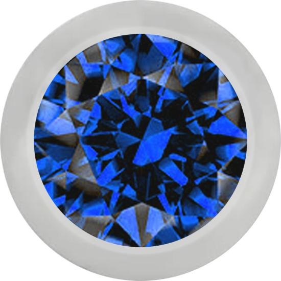 Immagine prodotto Star Piercing Micro sfera argento con cristallo blu scuro (senza ottone, Acciaio chirurgico 316L)