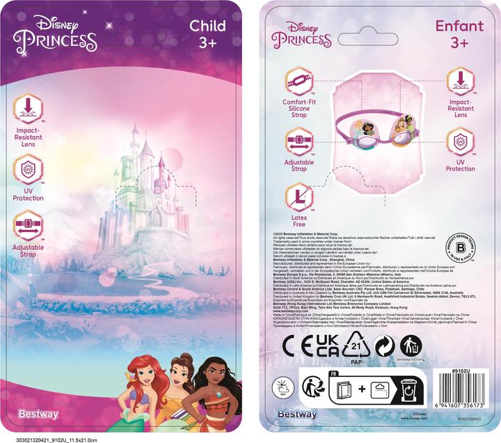 Actual product image Bestway Disney® Princess swimming goggles from 3 years