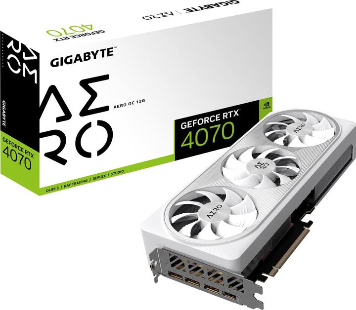 Image du produit Gigabyte GeForce RTX 4070 AERO OC (12 Go)