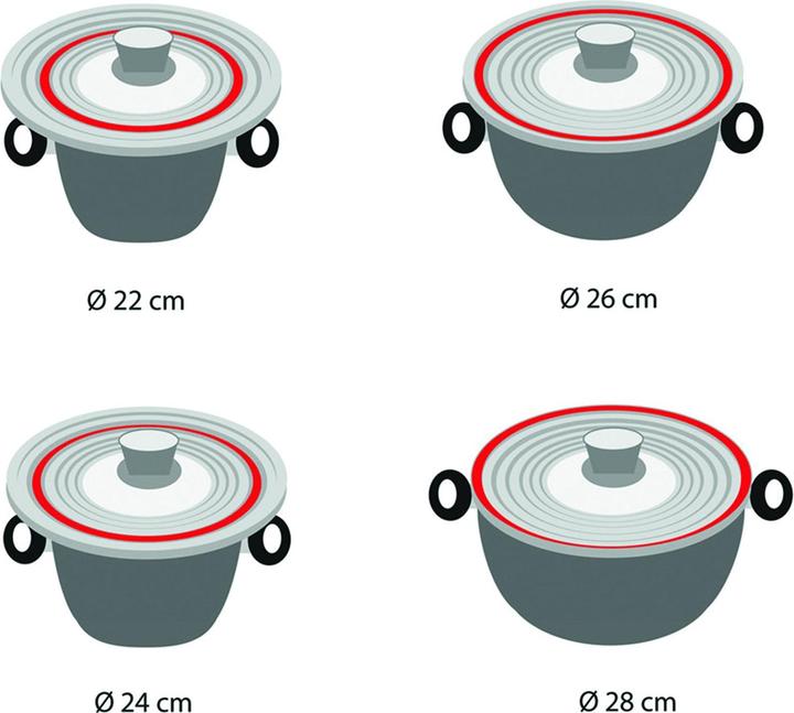 Produktbild Stoneline Universaldeckel (28 cm, Glas, Kunststoff)