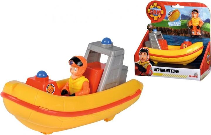 Actual product image Simba Sam Junior Neptune with Elvis figure, boat floats