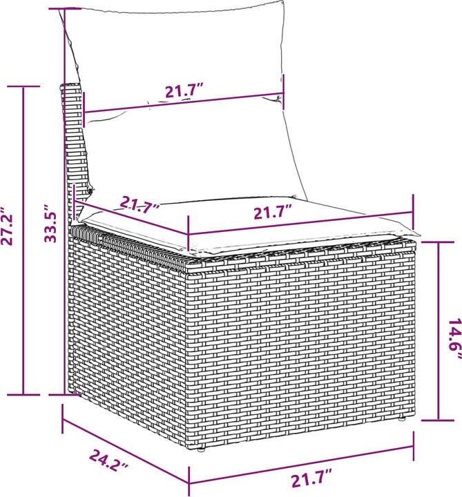 Actual product image vidaXL Modulares Sofa