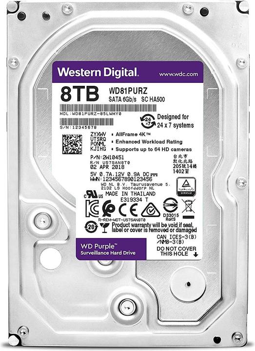 Immagine prodotto WD Purple (8 TB, 3.5", CMR)