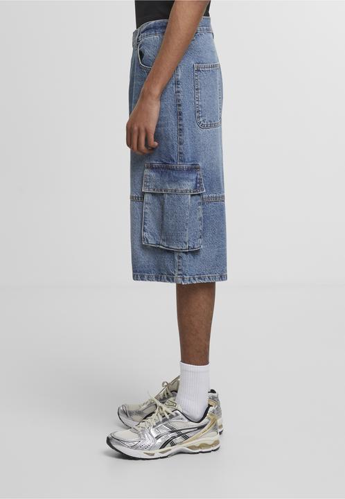 Image du produit Urban Classics Relaxed Denim Cargo Shorts mid deep blue washed 36 (36)