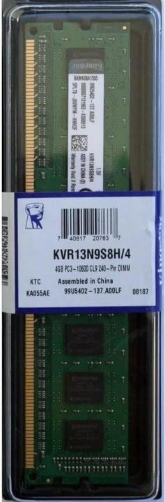Actual product image Kingston Value RAM (1 x 4GB, 1333 MHz, DDR3-RAM, DIMM)