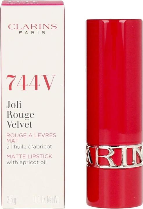 Actual product image Clarins Matting lipstick (Joli Rouge Velvet Matte) 3.5 g (744V Soft Plum)